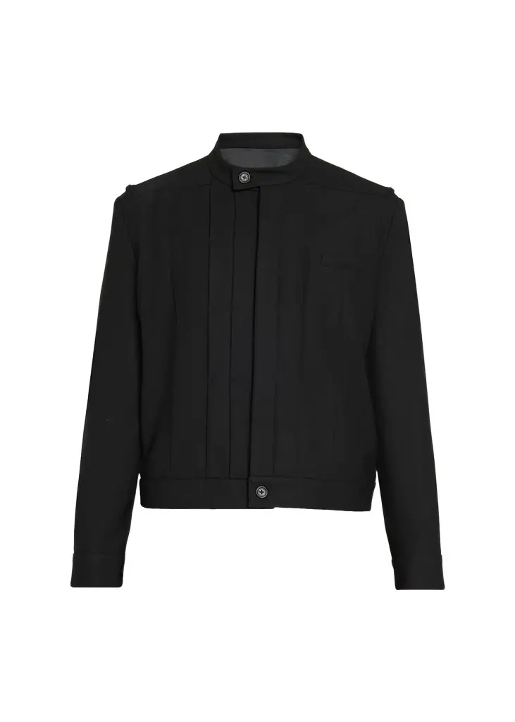 Public School Men's Franklin Band-Collar Pleated Jacket