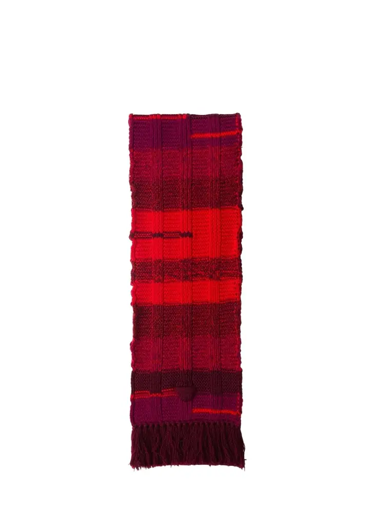 Fringed Rib Knit Wool Scarf Fringed Rib Knit Wool Scarf