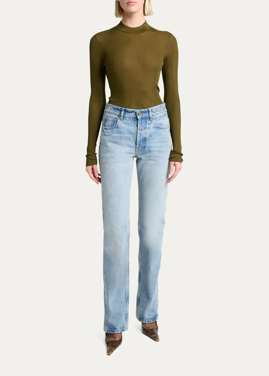 Saint Laurent Mid-Rise Relaxed Straight-Leg Jeans | Thumbnail 2 Saint Laurent Mid-Rise Relaxed Straight-Leg Jeans | Thumbnail 2