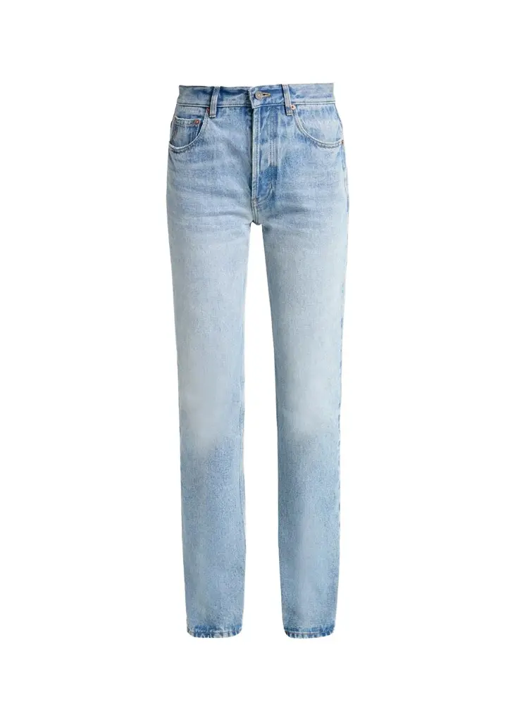 Mid-Rise Relaxed Straight-Leg Jeans