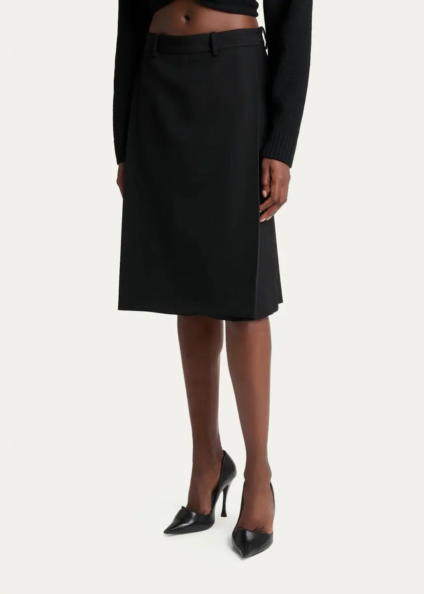 Balenciaga Folded Knee-Length Skort | Thumbnail 4 Balenciaga Folded Knee-Length Skort | Thumbnail 4
