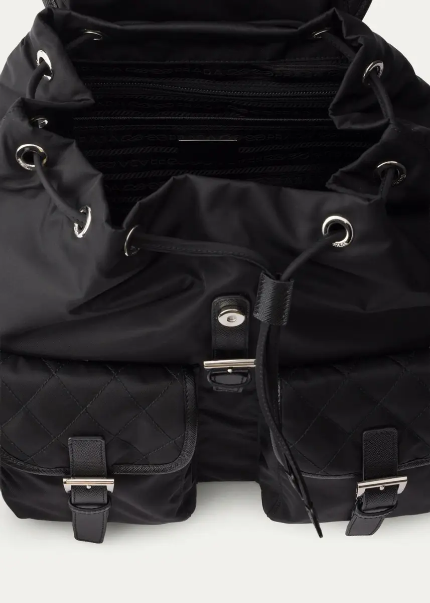 Prada Vela Medium Quilted Re-Nylon Backpack | Thumbnail 4 Prada Vela Medium Quilted Re-Nylon Backpack | Thumbnail 4