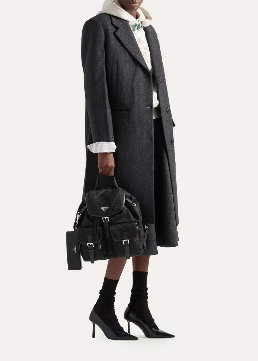 Prada Vela Medium Quilted Re-Nylon Backpack | Thumbnail 5 Prada Vela Medium Quilted Re-Nylon Backpack | Thumbnail 5