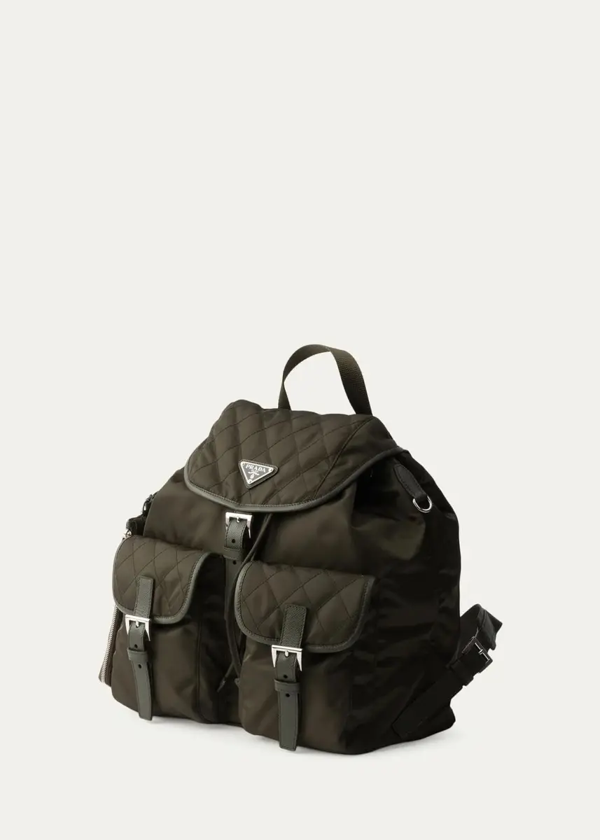 Prada Vela Medium Quilted Re-Nylon Backpack | Thumbnail 8 Prada Vela Medium Quilted Re-Nylon Backpack | Thumbnail 8