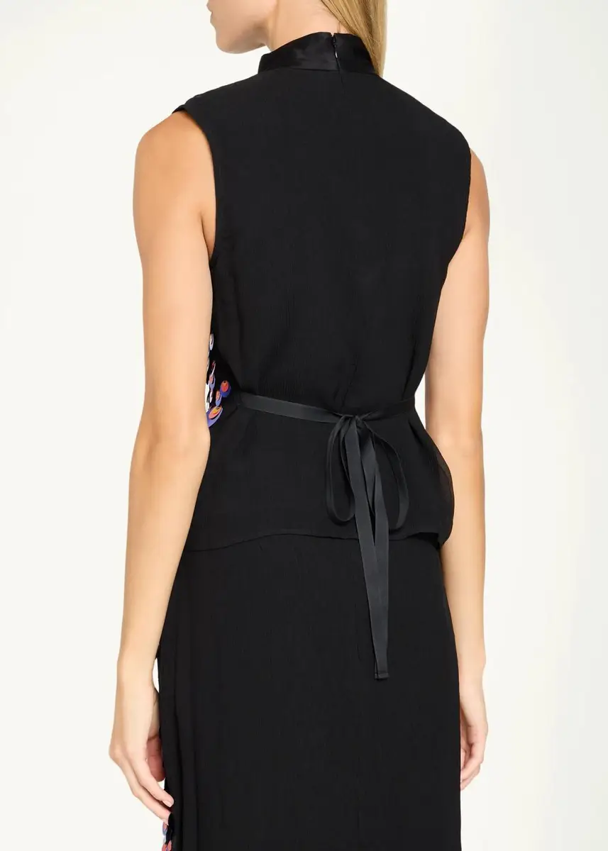 Christopher John Rogers Degrade Embellished Silk Plisse Tank Top | Thumbnail 3