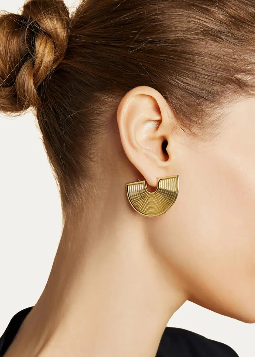 Futura Jewelry 14K Deity Half-Hoop Earrings | Thumbnail 2