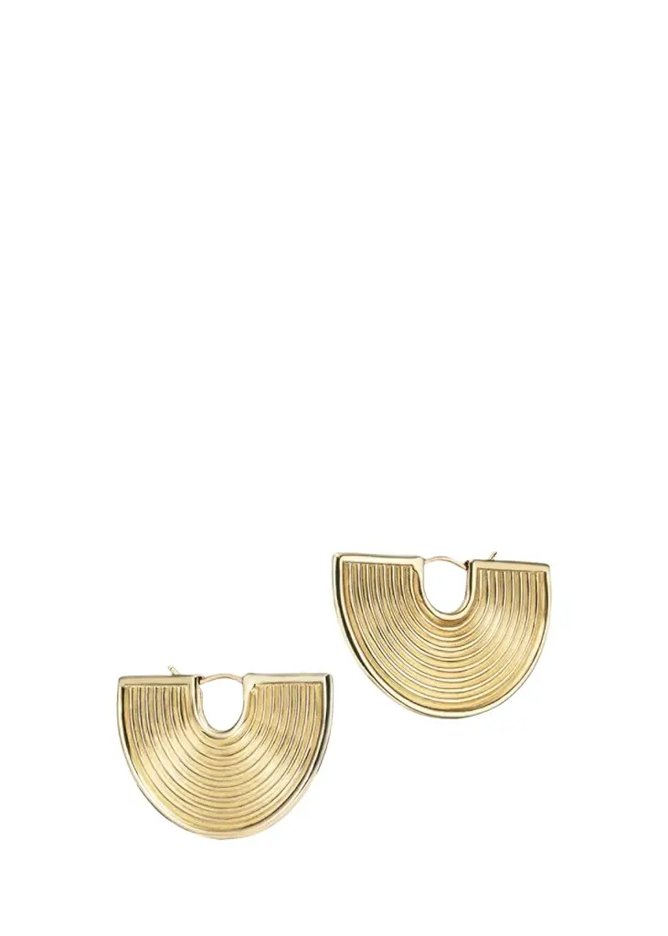 14K Deity Half-Hoop Earrings