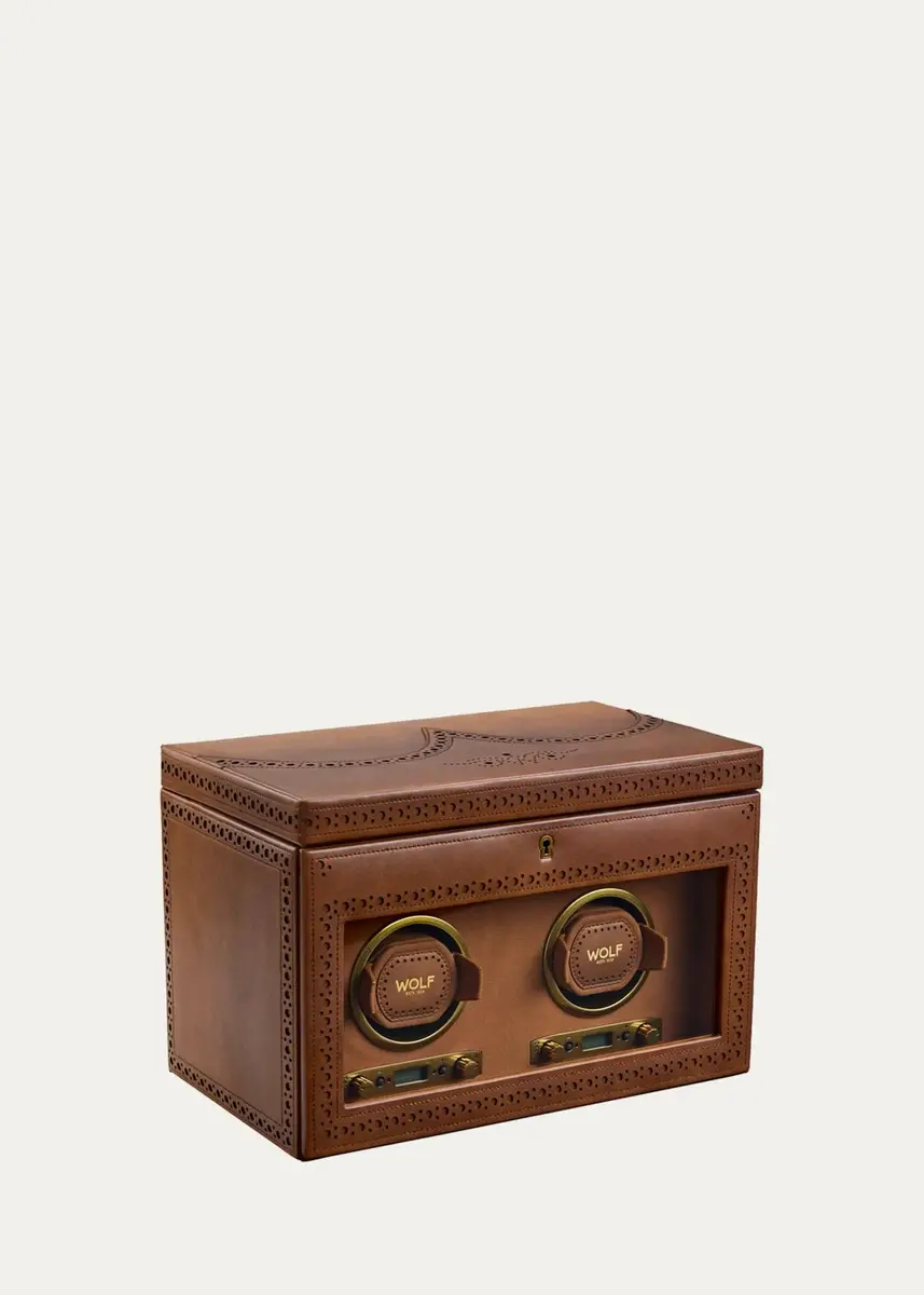 Wolf Brogue Double Watch Winder with Storage | Thumbnail 2