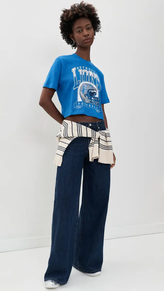 Junk Food Lions Helmut Mock Crop Tee | Thumbnail 5
