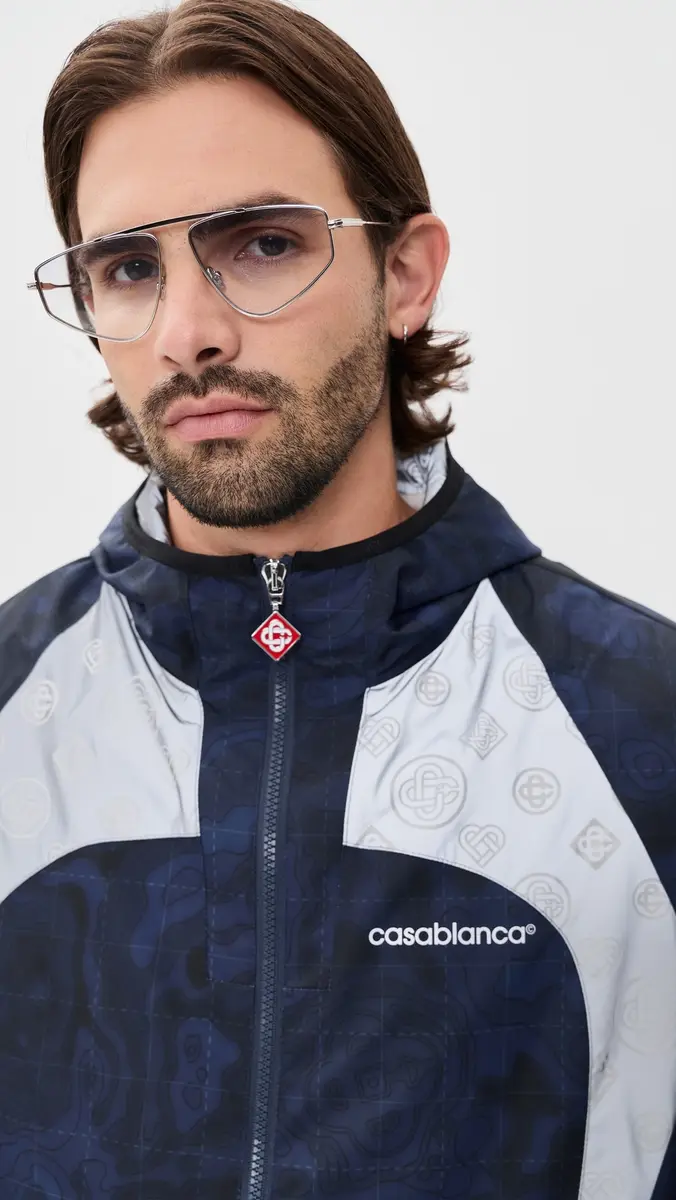 Casablanca Printed Zip Up Hooded Jacket | Thumbnail 2 Casablanca Printed Zip Up Hooded Jacket | Thumbnail 2