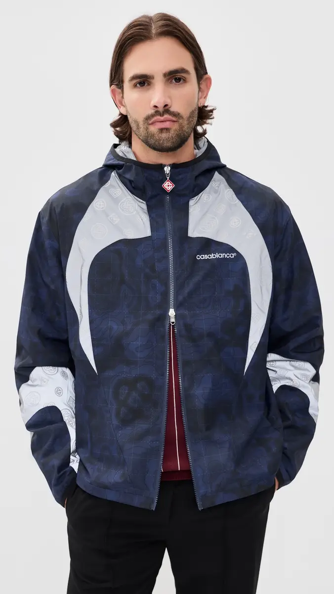 Casablanca Printed Zip Up Hooded Jacket | Thumbnail 3 Casablanca Printed Zip Up Hooded Jacket | Thumbnail 3