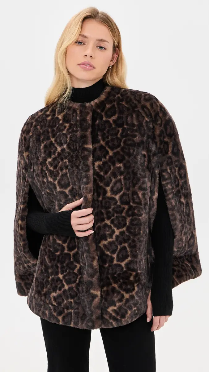 Apparis Sloane Leopard Cape | Thumbnail 2 Apparis Sloane Leopard Cape | Thumbnail 2