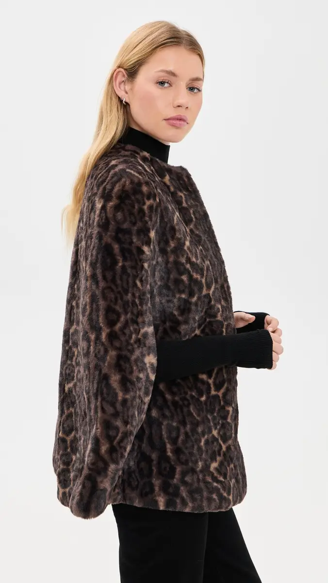 Apparis Sloane Leopard Cape | Thumbnail 4 Apparis Sloane Leopard Cape | Thumbnail 4