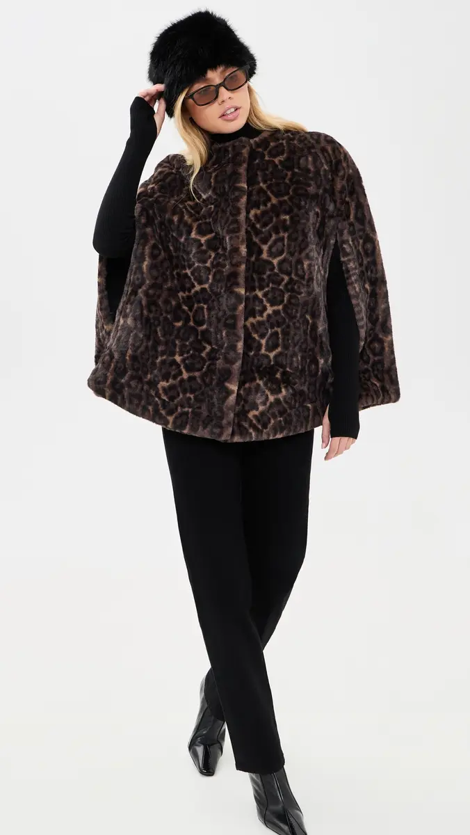 Apparis Sloane Leopard Cape | Thumbnail 5 Apparis Sloane Leopard Cape | Thumbnail 5