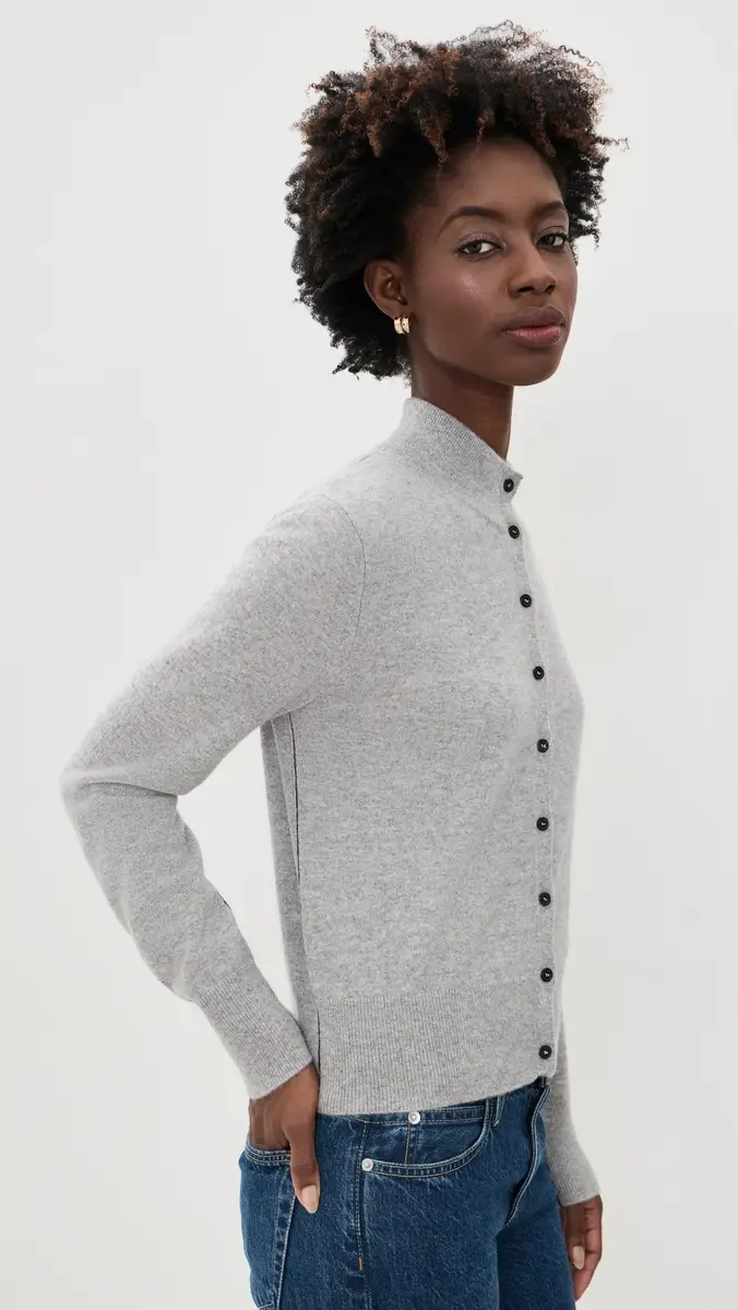 White + Warren Cashmere High Neck Cardigan | Thumbnail 4 White + Warren Cashmere High Neck Cardigan | Thumbnail 4