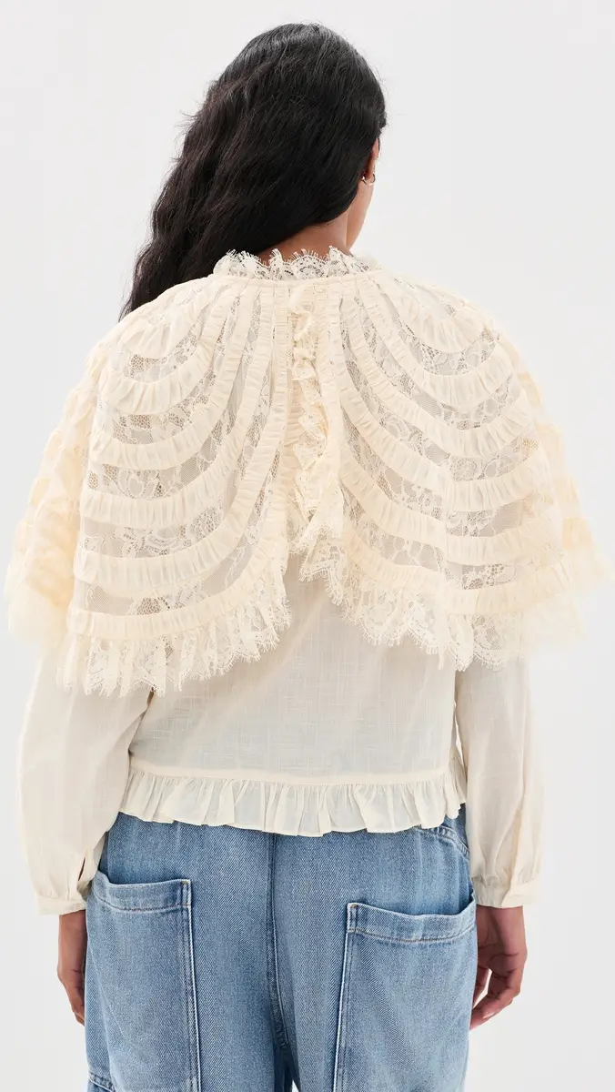Sea Margaret Solid Capelet Long Sleeve Top | Thumbnail 3 Sea Margaret Solid Capelet Long Sleeve Top | Thumbnail 3