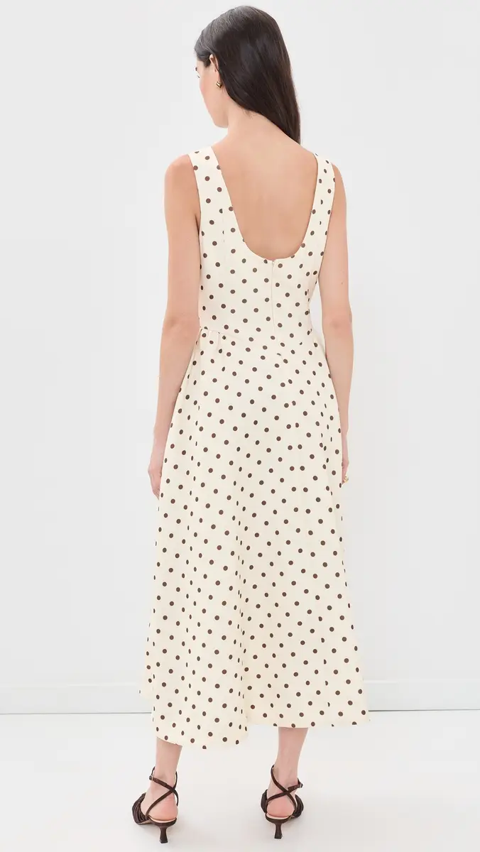 English Factory Polka Dot Sleeveless Midi Dress | Thumbnail 3 English Factory Polka Dot Sleeveless Midi Dress | Thumbnail 3