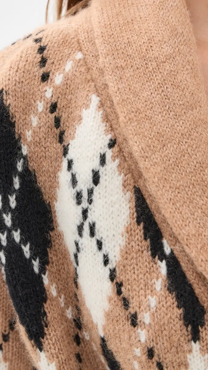 The Great. THE GREAT. The Argyle Riding Cardigan | Thumbnail 6