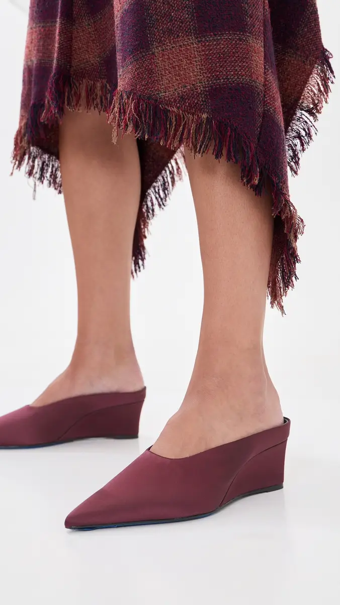 SIMONMILLER Satin Pointed Gala Wedges | Thumbnail 3 SIMONMILLER Satin Pointed Gala Wedges | Thumbnail 3