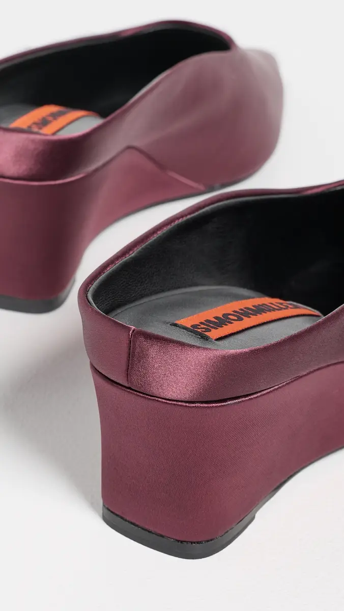 SIMONMILLER Satin Pointed Gala Wedges | Thumbnail 4 SIMONMILLER Satin Pointed Gala Wedges | Thumbnail 4