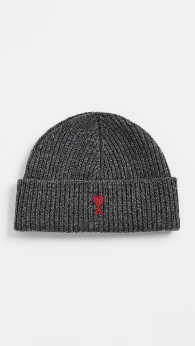 AMI Quota - Beanie with Red De Coeur | Thumbnail 2 AMI Quota - Beanie with Red De Coeur | Thumbnail 2