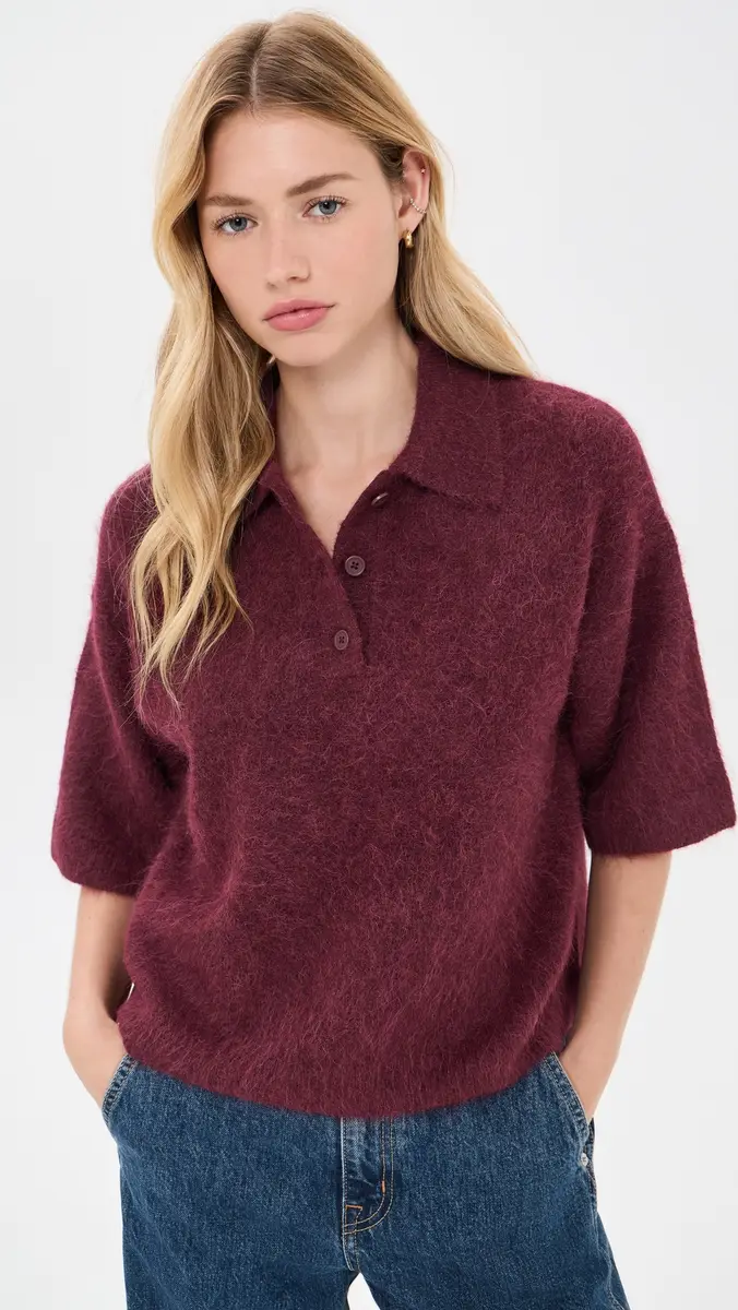 Pistola Nadya Alpaca Blend Boxy Polo Sweater | Thumbnail 2 Pistola Nadya Alpaca Blend Boxy Polo Sweater | Thumbnail 2