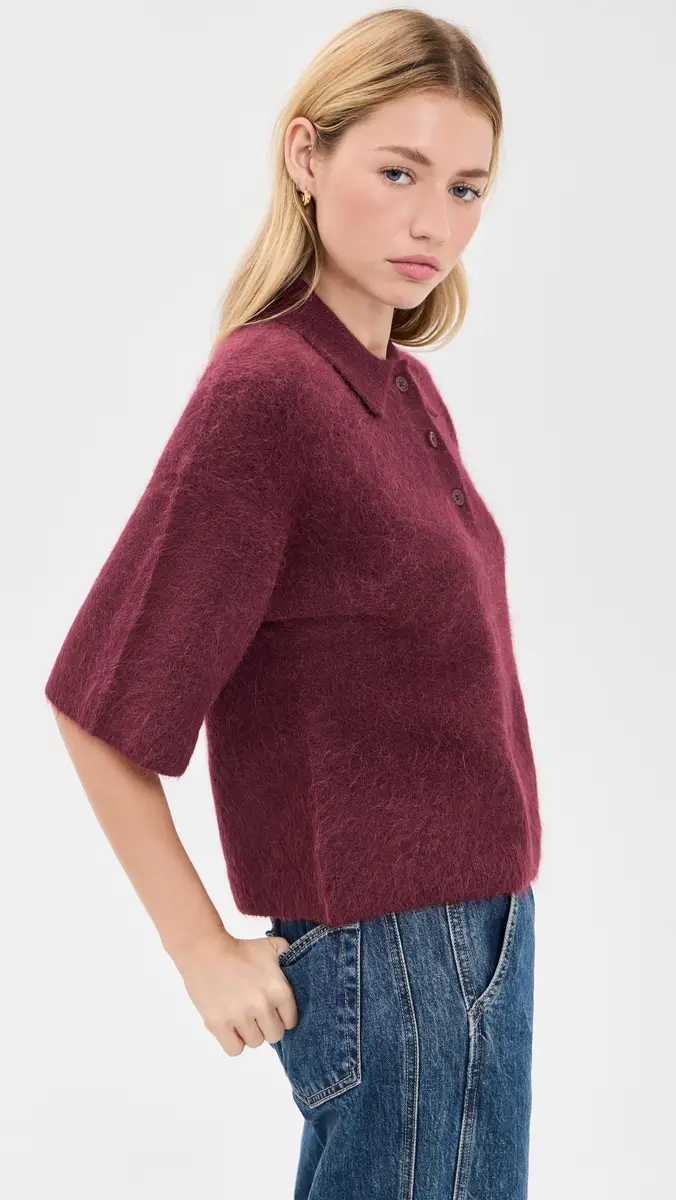 Pistola Nadya Alpaca Blend Boxy Polo Sweater | Thumbnail 4 Pistola Nadya Alpaca Blend Boxy Polo Sweater | Thumbnail 4