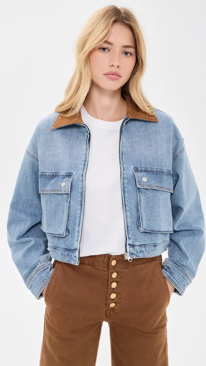 GOOD AMERICAN The Denim Swing Cropped Jacket | Thumbnail 2 GOOD AMERICAN The Denim Swing Cropped Jacket | Thumbnail 2