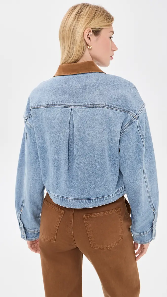 GOOD AMERICAN The Denim Swing Cropped Jacket | Thumbnail 3 GOOD AMERICAN The Denim Swing Cropped Jacket | Thumbnail 3