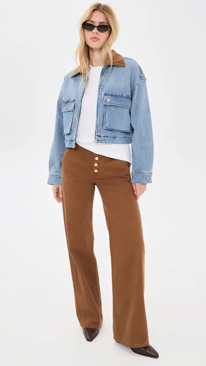 GOOD AMERICAN The Denim Swing Cropped Jacket | Thumbnail 5 GOOD AMERICAN The Denim Swing Cropped Jacket | Thumbnail 5