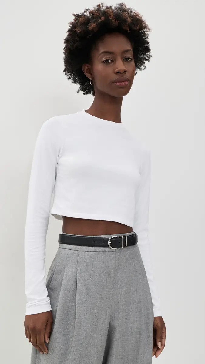 Favorite Daughter The Laura Long Sleeve Crop Top | Thumbnail 2