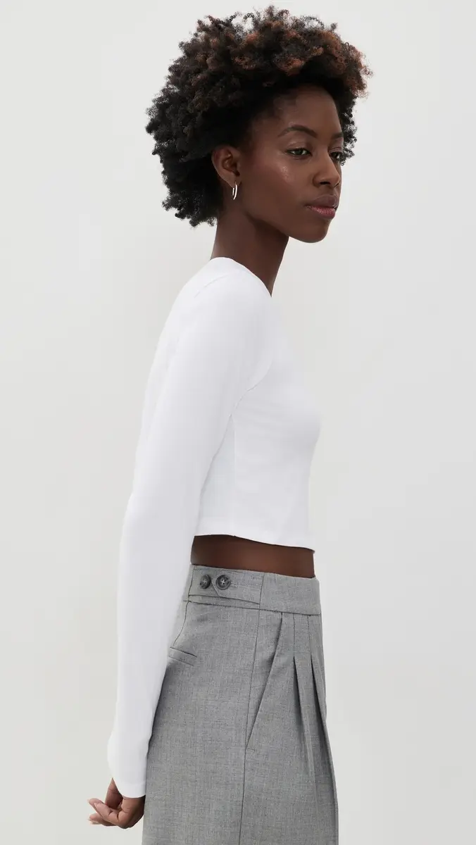Favorite Daughter The Laura Long Sleeve Crop Top | Thumbnail 4