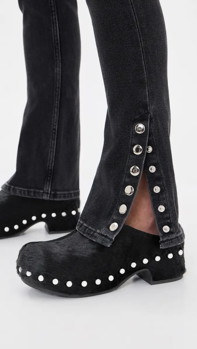 SIMONMILLER Haircalf Studded Rio Clogs | Thumbnail 3 SIMONMILLER Haircalf Studded Rio Clogs | Thumbnail 3