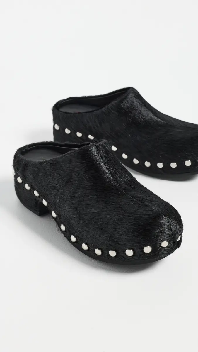 SIMONMILLER Haircalf Studded Rio Clogs | Thumbnail 5 SIMONMILLER Haircalf Studded Rio Clogs | Thumbnail 5