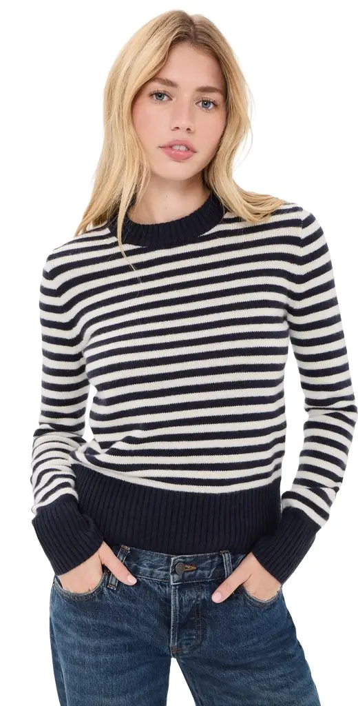 Alex Mill Marais Striped Sweater in Cashmere