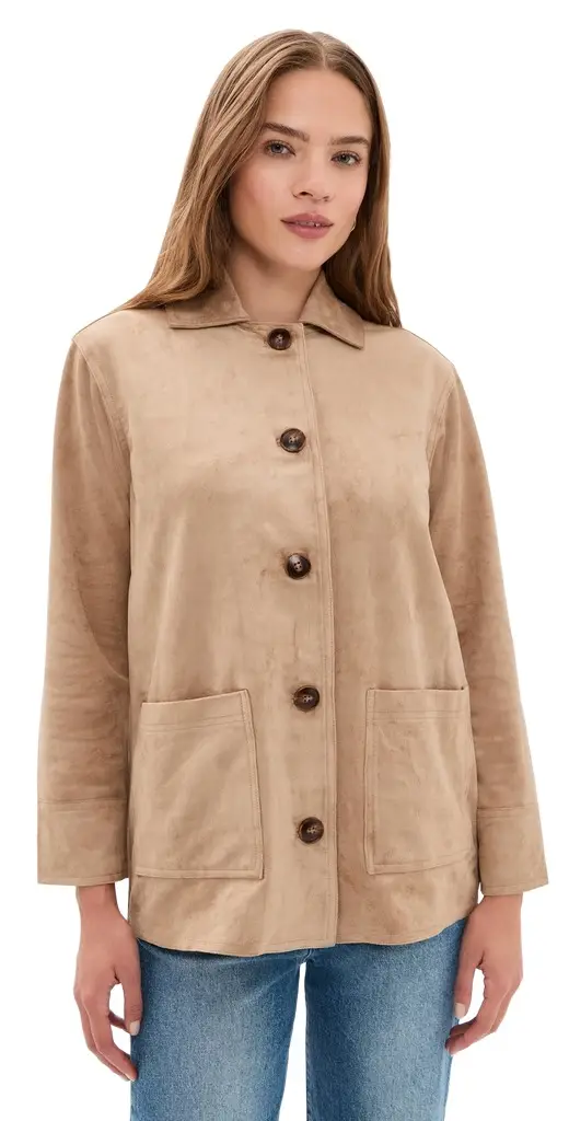 Z Supply Decker Suede Chore Jacket