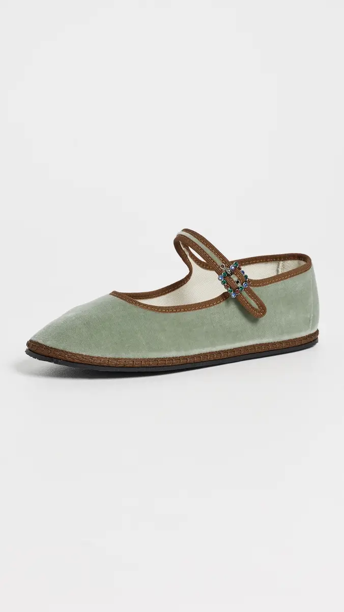 Vibi Venezia Velvet Mary Janes with Swarovski Buckle | Thumbnail 2 Vibi Venezia Velvet Mary Janes with Swarovski Buckle | Thumbnail 2