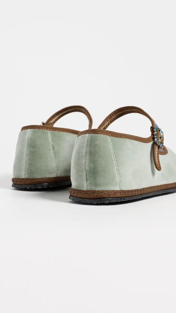 Vibi Venezia Velvet Mary Janes with Swarovski Buckle | Thumbnail 4 Vibi Venezia Velvet Mary Janes with Swarovski Buckle | Thumbnail 4