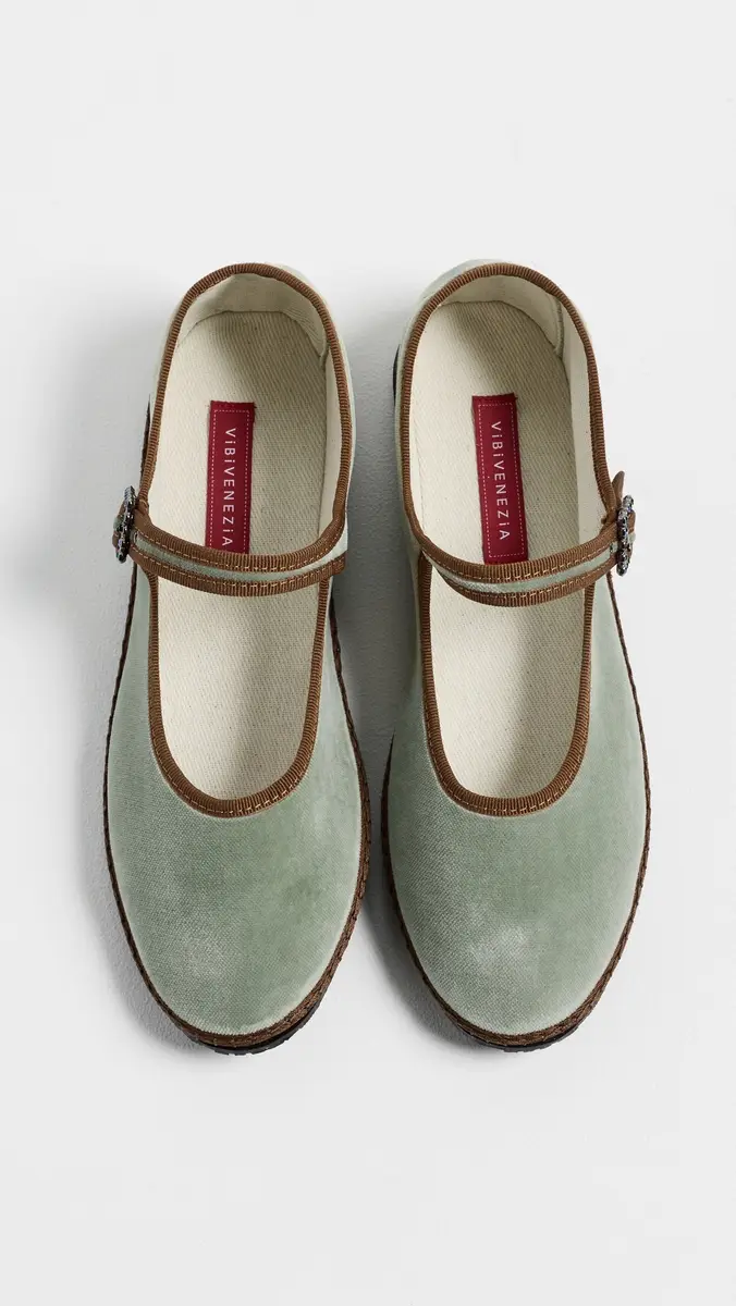 Vibi Venezia Velvet Mary Janes with Swarovski Buckle | Thumbnail 5 Vibi Venezia Velvet Mary Janes with Swarovski Buckle | Thumbnail 5