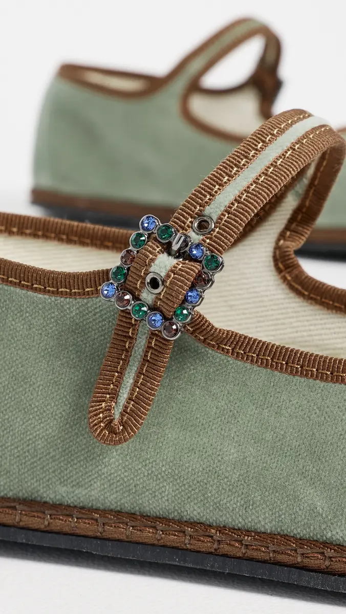 Vibi Venezia Velvet Mary Janes with Swarovski Buckle | Thumbnail 6 Vibi Venezia Velvet Mary Janes with Swarovski Buckle | Thumbnail 6