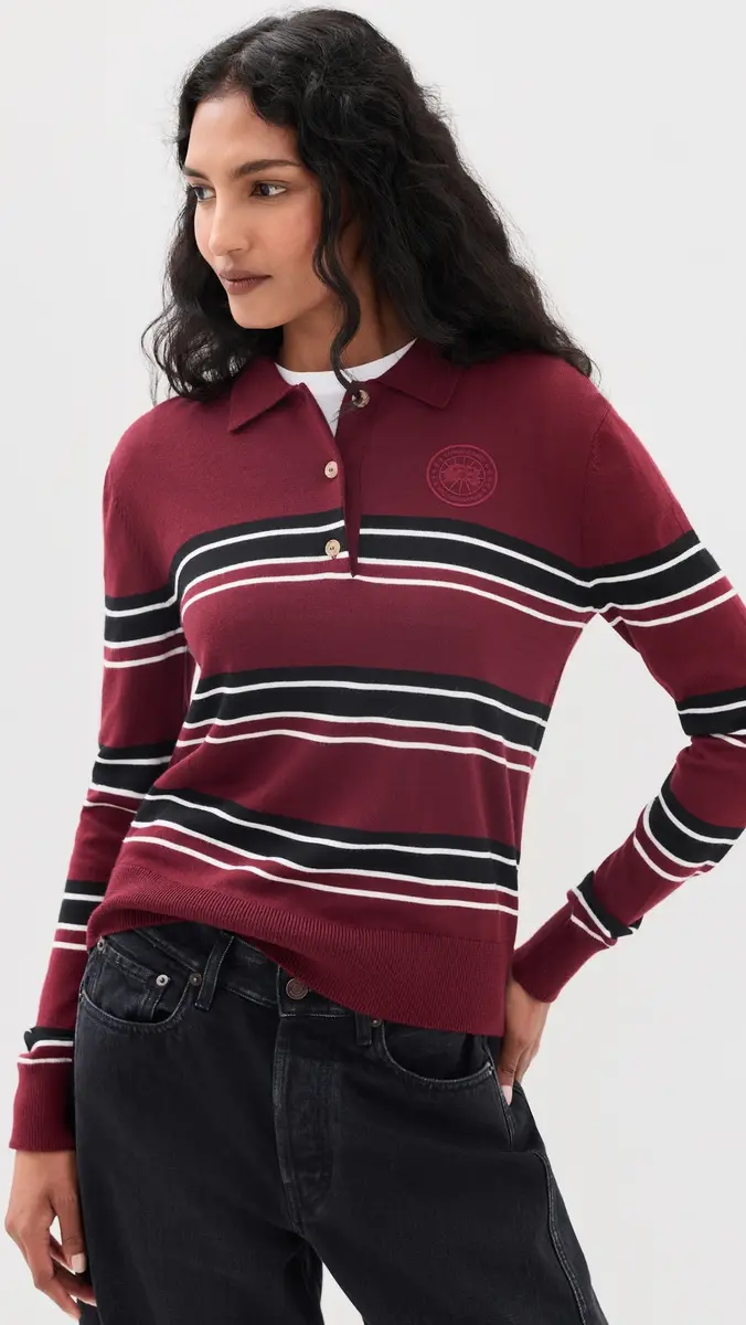 Canada Goose Melrose Long Sleeve Knit Polo Top | Thumbnail 2 Canada Goose Melrose Long Sleeve Knit Polo Top | Thumbnail 2