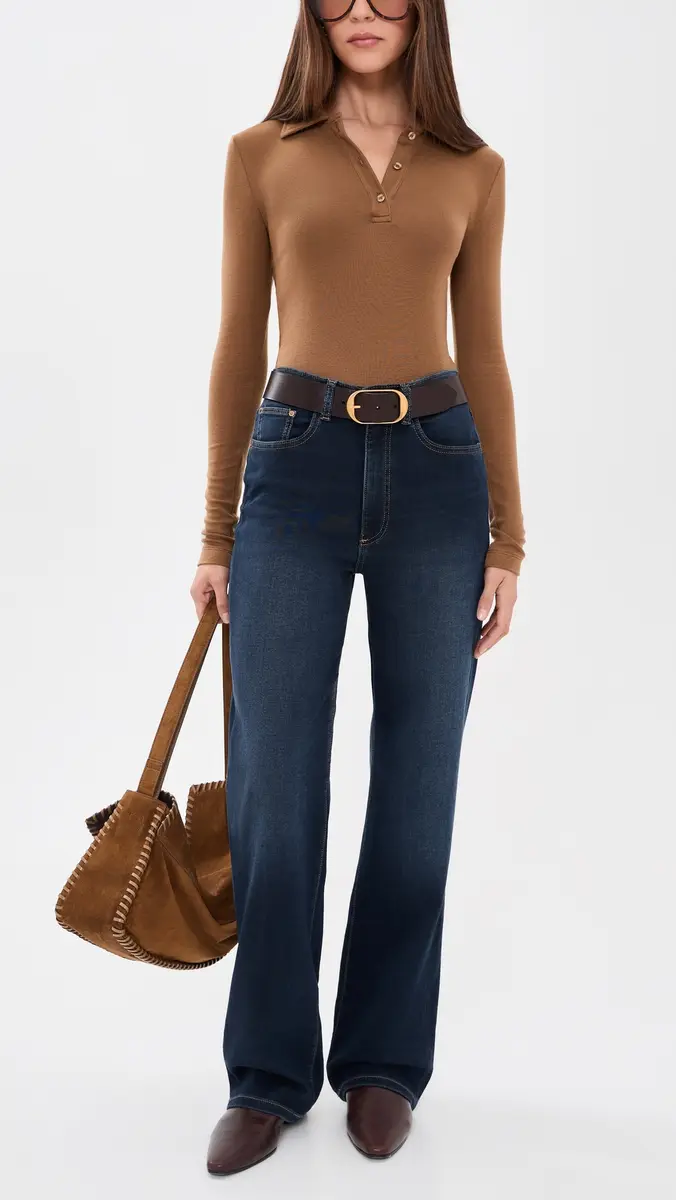 DL1961 Karmine Refined Wide Leg Jeans: High Rise 32' | Thumbnail 5 DL1961 Karmine Refined Wide Leg Jeans: High Rise 32' | Thumbnail 5