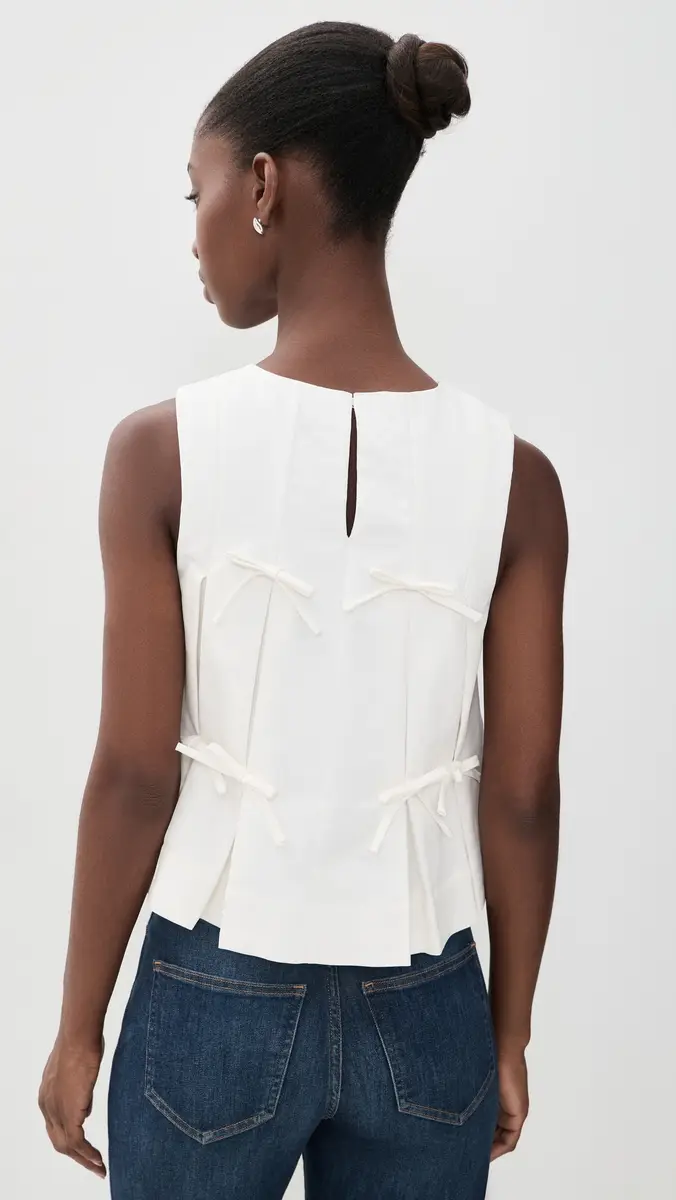 English Factory Multi Bow Pleated Top | Thumbnail 3 English Factory Multi Bow Pleated Top | Thumbnail 3