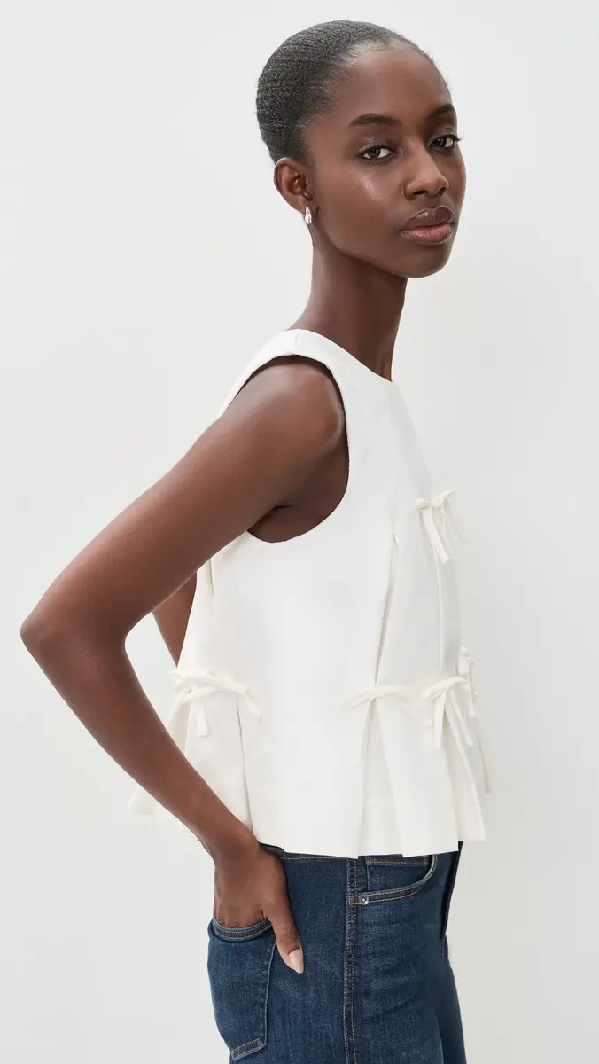 English Factory Multi Bow Pleated Top | Thumbnail 4 English Factory Multi Bow Pleated Top | Thumbnail 4