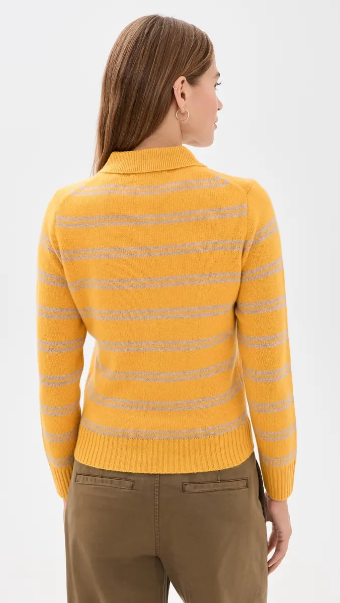 Alex Mill Alice Polo In Cashmere Stripe | Thumbnail 3 Alex Mill Alice Polo In Cashmere Stripe | Thumbnail 3