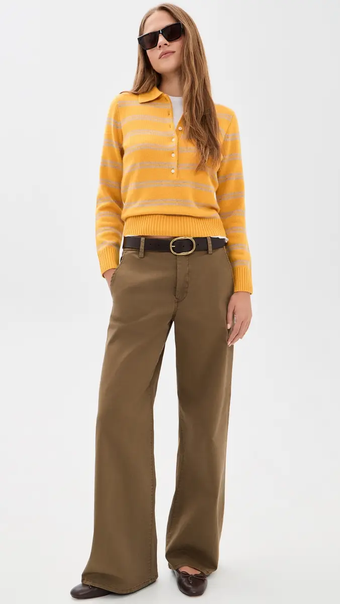 Alex Mill Alice Polo In Cashmere Stripe | Thumbnail 5 Alex Mill Alice Polo In Cashmere Stripe | Thumbnail 5