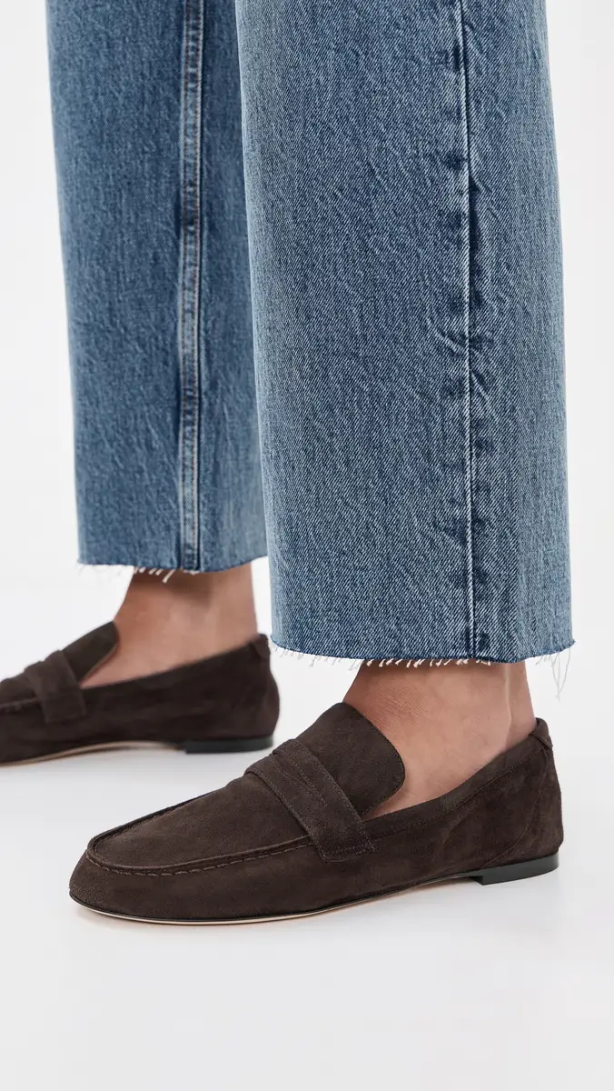 Jamie Haller Suede Penny Loafers | Thumbnail 3 Jamie Haller Suede Penny Loafers | Thumbnail 3