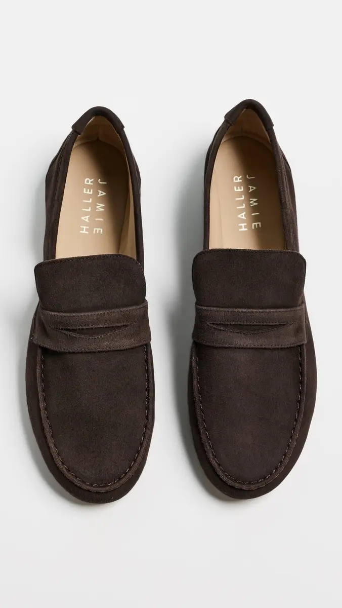 Jamie Haller Suede Penny Loafers | Thumbnail 5 Jamie Haller Suede Penny Loafers | Thumbnail 5