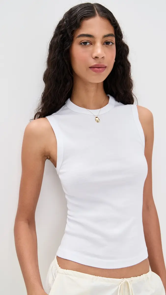 ENZA COSTA Supima Cotton New Classic Sleeveless Tee | Thumbnail 2 ENZA COSTA Supima Cotton New Classic Sleeveless Tee | Thumbnail 2