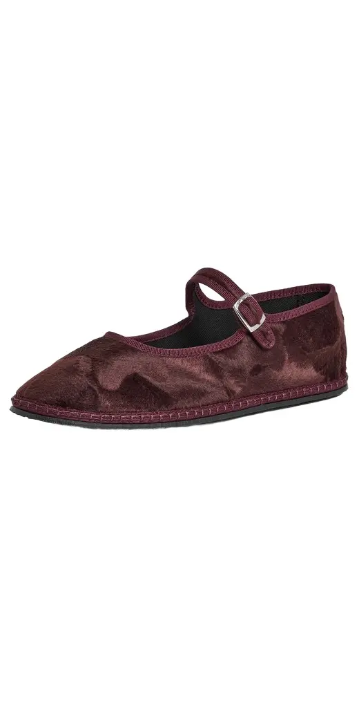 Faux Ponyhair Mary Jane Flats